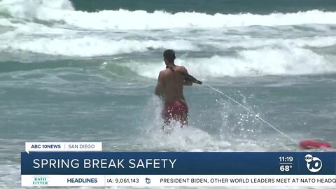 San Diego police and lifeguards stress safety during Spring Break