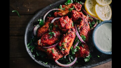 The Best Air Fried Healthy Chicken Tandoori Wings Recipe