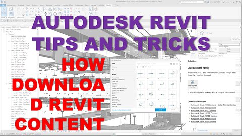 REVIT TIPS AND TRICKS: HOW TO DOWNLOAD REVIT CONTENT