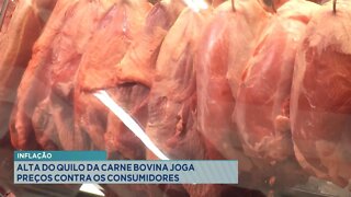 Inflação: Alta do quilo da Carne Bovina joga preços contra os consumidores.