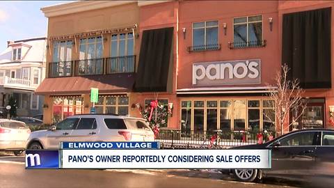 Pano's restaurant on Elmwood is up for sale.