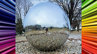 “The Sphere," a mesmerizing, stainless steel masterpiece