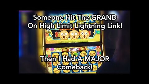 "Someone Hit the GRAND JACKPOT on High Limit Lightning Link! 😱 Then I Had a MAJOR Comeback!"