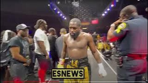 Battered Adrien Broner walk of shame after Blair Cobbler fight, take gloves off to go to hospital!!