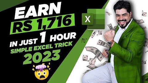 #1 Excel Trick To Earn In Just 1 Hour 🔴🚀