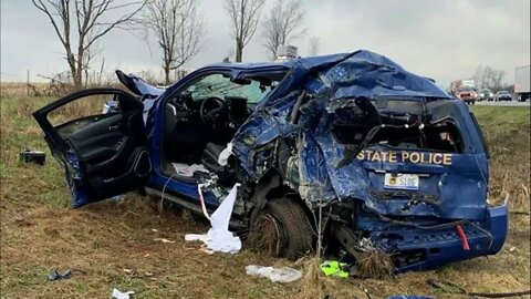 Michigan State Police trooper injured after patrol car hit on I-94