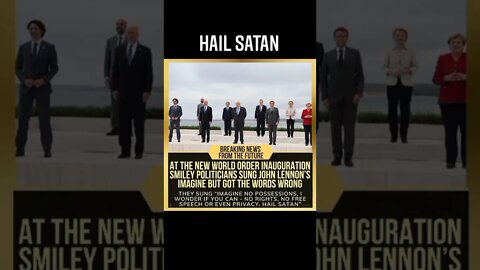 At the NWO inauguration smiley politicians sung Imagine but got the words wrong