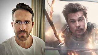 RYAN REYNOLDS PAGOU BRAD PITT COM UM COPO DE CAFÉ #Shorts