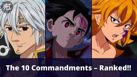 Strongest 10 Commandments - Ranked!! | The 7 Deadly Sins | Nanatsu No Taizai | Animeindia.in