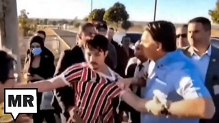 Hotheaded Bolsonaro GRABS YouTuber and Tries To Take His Phone