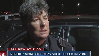 Report: More officers shot, killed in 2016