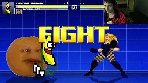 Fruit Characters (Annoying Orange And Dancing Banana) VS Black Canary In An Epic Battle In MUGEN