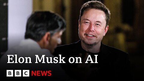 Elon Musk tells Rishi Sunak that AI will put an end to work - BBC News