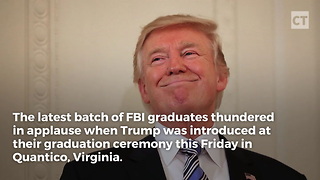 Trump Receives Thunderous Welcome At FBI Graduation Ceremony