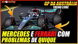 LECLERC VOANDO E MERCEDES CAPENGANDO NO TREINO LIVRE DO GP DA AUSTRÁLIA MELBOURNE | F1 2022