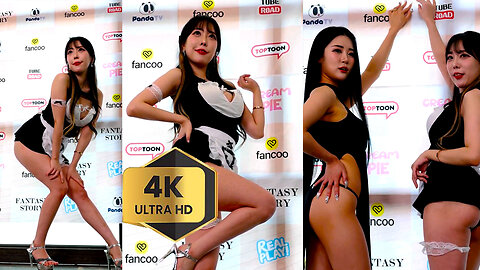 4k, GIRLCRUS Zia Posing, black cheerleading skirt, MotorShow10thTOPTOON X GIRLCRUSH-@S-lookbook