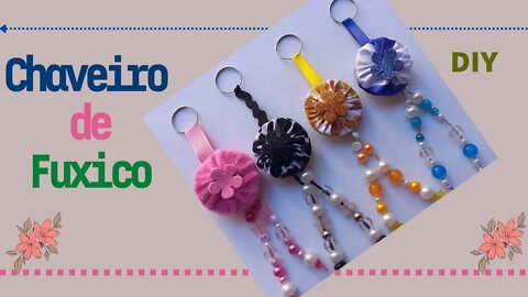 CHAVEIRO DE FUXICO! FÁCIL DE FAZER! DIY! KEYCHAIN!