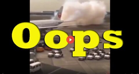 OOPS- A PILOT ACCIDENTALLY RELEASES THE CHEMTRAIL WHILE STILL AT THE AIRPORT!!