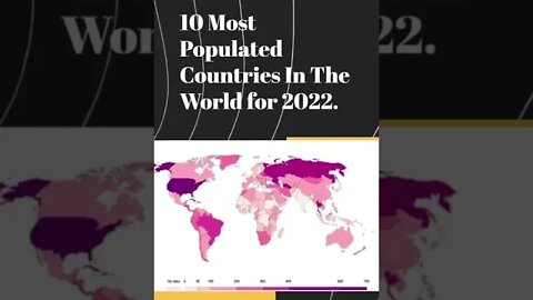 10 Most Populated Countries In The World For 2022. #shorts