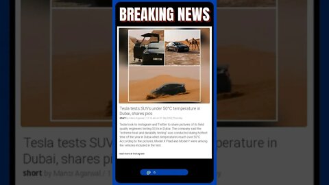 Tesla's 50°C SUV Test in Dubai #shorts #news