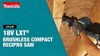 Makita 18v Brushless Cordless Compact One-Handed Recip Saw XRJ08