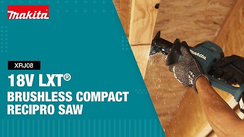 Makita 18v Brushless Cordless Compact One-Handed Recip Saw XRJ08