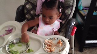 Blasian Babies Sister Eats Kiwi Fruit!