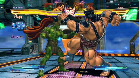 Street Fighter X Tekken: Blanka (Swap Costume) & Hugo vs Guile & Ogre - 1440p No Commentary