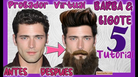 🆕 Probador Virtual de Bigote, Barba y Cabello ✅ Herramientas Digitales Barberia ✅FaceTache ✅ Tip 5