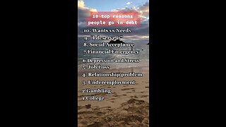 10 top reasons people go into debt