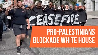 Protesters Blockade White House Entrances to Demand "Ceasefire" in Gaza