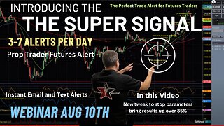 The best trade signal for Prop Trading and Futures Plus a special tweak for 85% success and webinar