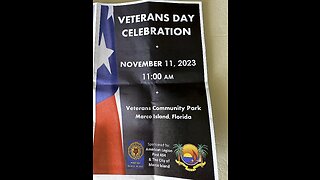 Veterans Day Ceremony #VeteransDay #veterans #VeteransCommunityPark #MarcoIsland #4K