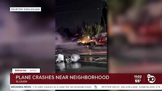 Fiery plane crash rocks El Cajon-area neighborhood