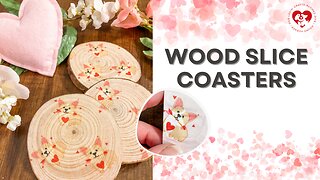 DIY Decoupage Wood Slice Coasters