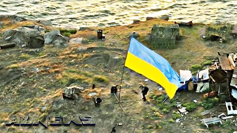 Ukrainian flag is raised on Snake Island after Russians fled