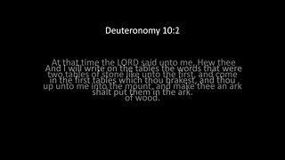 Deuteronomy Chapter 10