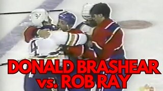 MASSIVE BRAWL! Rob Ray (Sabres) vs. Donald Brashear (Canadiens)