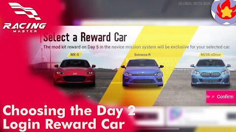 Choosing the Day 2 Login Reward Car | Racing Master