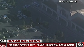 Orlando officer shot, search underway for gunman