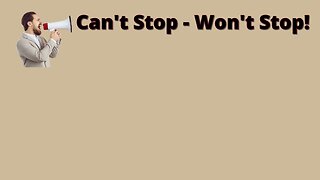 Can't Stop - Won't Stop