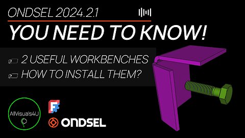 🧱 2 USEFUL Ondsel Workbenches - FreeCAD Addon Manager - FreeCAD Install Workbench