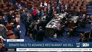 Senate fails to advance restaurant COVID aid bill
