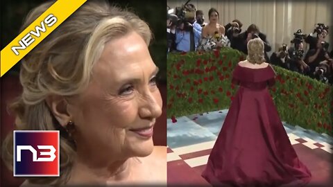 Hillary Clinton Surprises At Met Gala Until People Notice CRINGY Thing On Her Dress