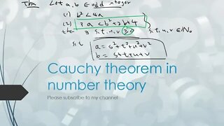 Cauchy theorem in number theory