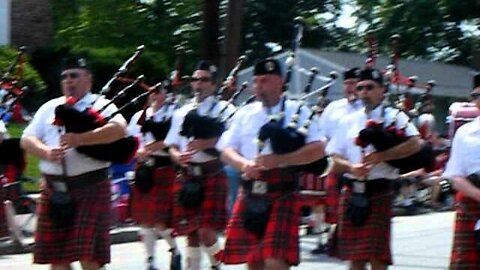 Bagpipes in the Parade in fitchburg 2011