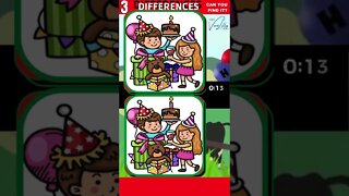 3 DIFFERENCES GAME | 43 |#SHORTS