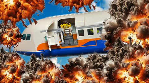 Lego city robbers crash a plane stop motion