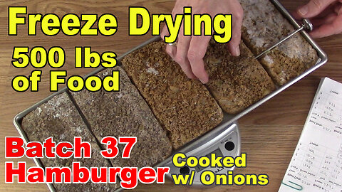 Freeze Drying Your First 500 lbs of Food - Batch 37 - Hamburger, Cooked with Onions