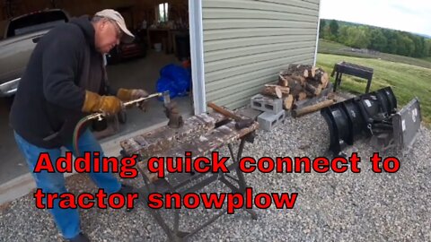 Welding a Quick Connect Plate to Snow Plow